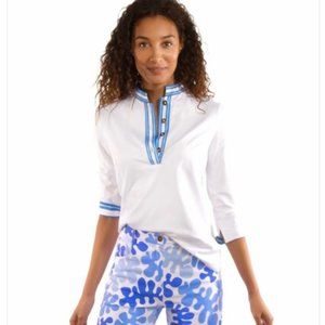 Gretchen Scott NWT Mandarin White Top - M